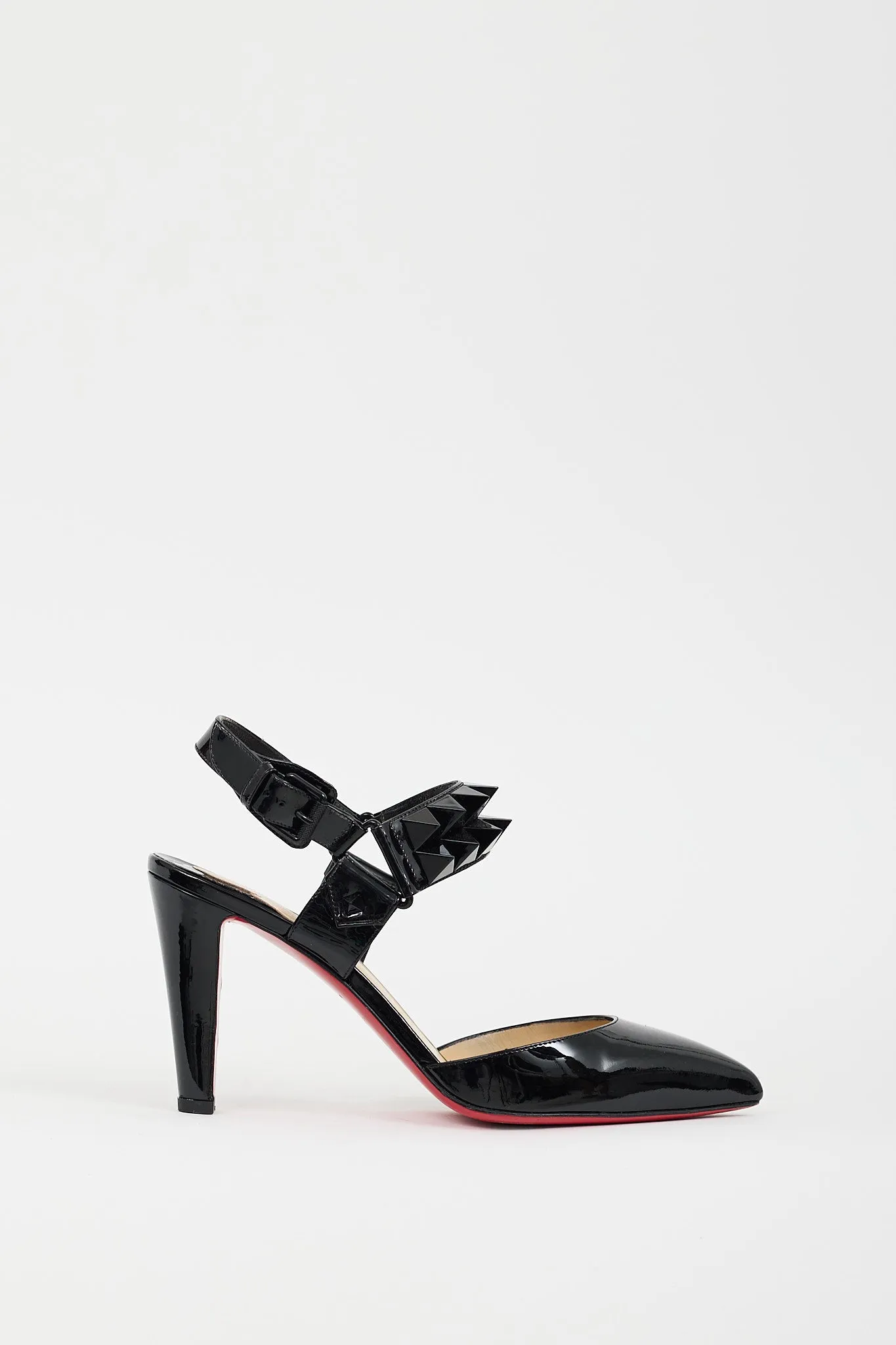 Black Patent Ziggoo 85 Studded Heel