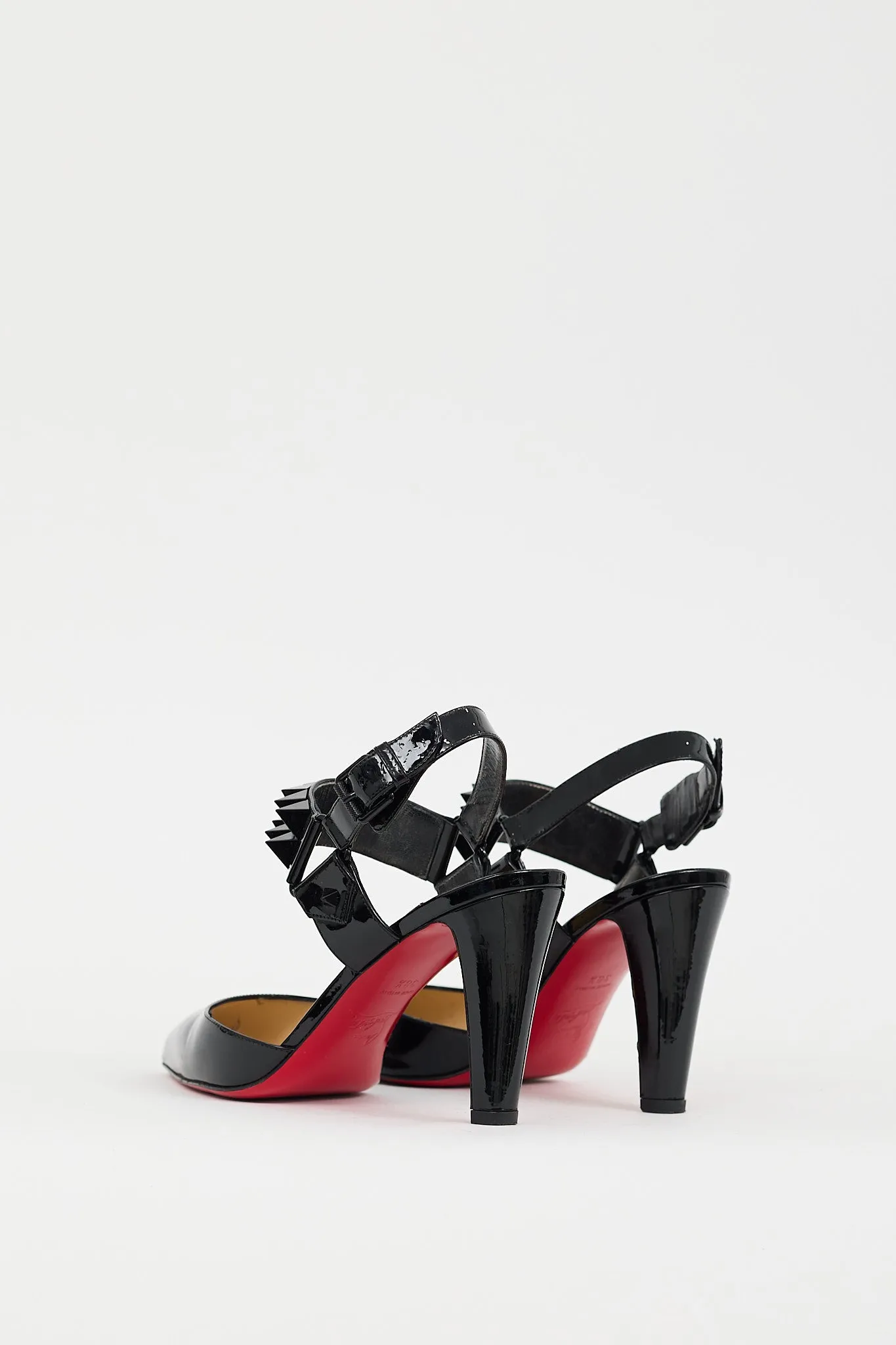 Black Patent Ziggoo 85 Studded Heel
