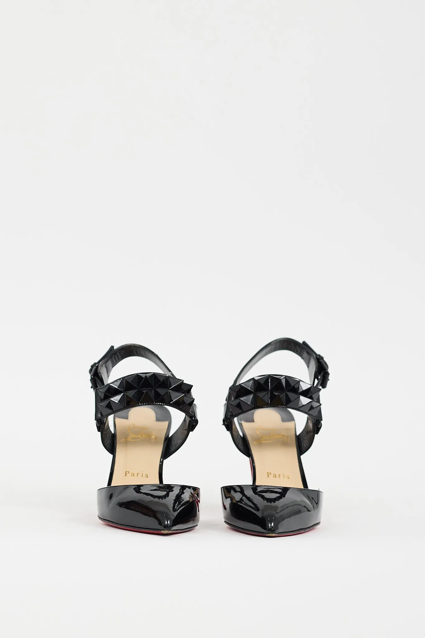 Black Patent Ziggoo 85 Studded Heel