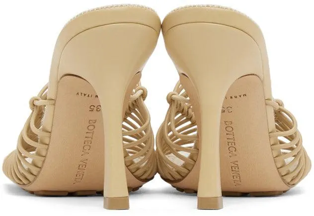 Bottega Veneta Beige Knotted Stretch Mules