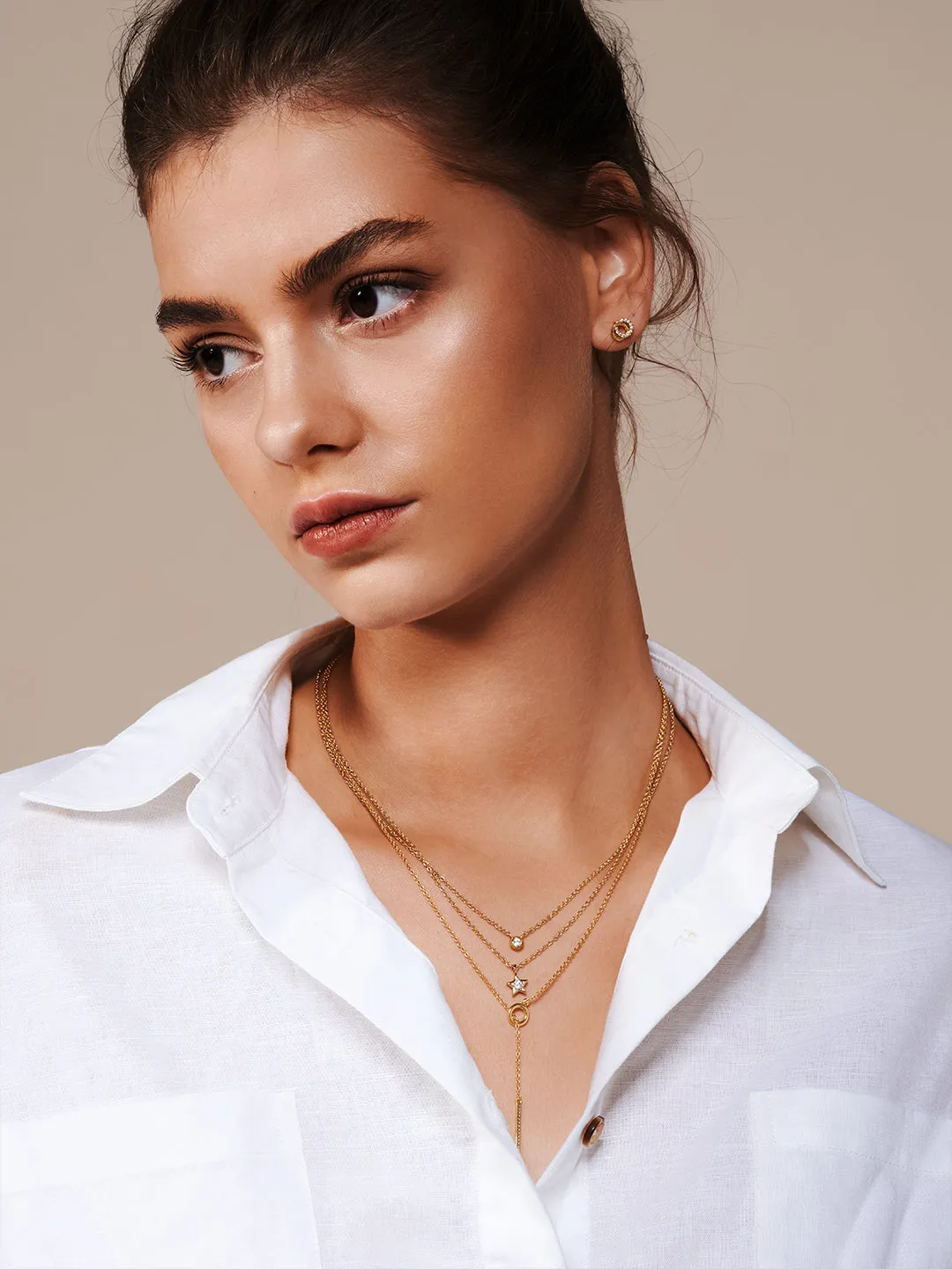 Chandelier Pave Lariat Necklace