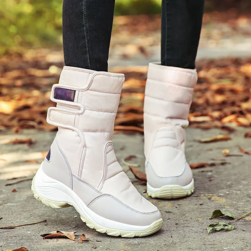 Cuzcare Women Fur Waterproof Orthopedic Snow Boots
