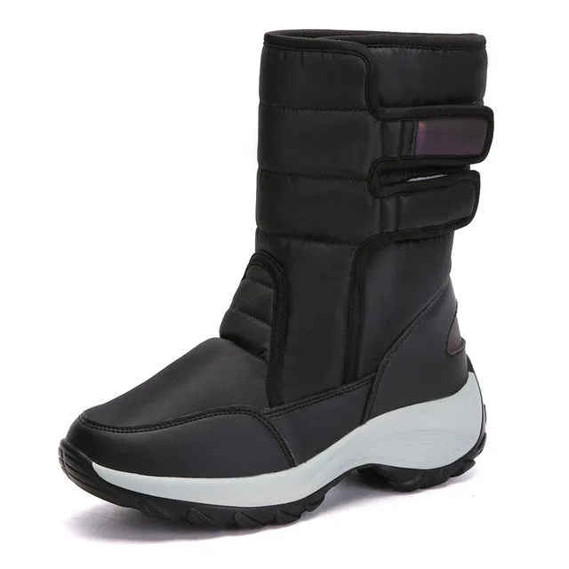 Cuzcare Women Fur Waterproof Orthopedic Snow Boots