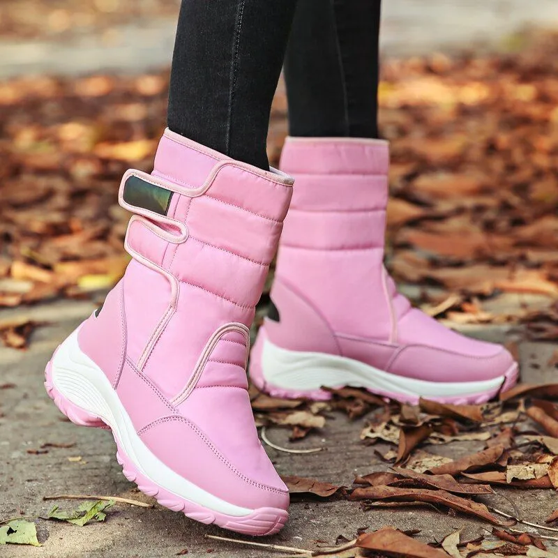 Cuzcare Women Fur Waterproof Orthopedic Snow Boots