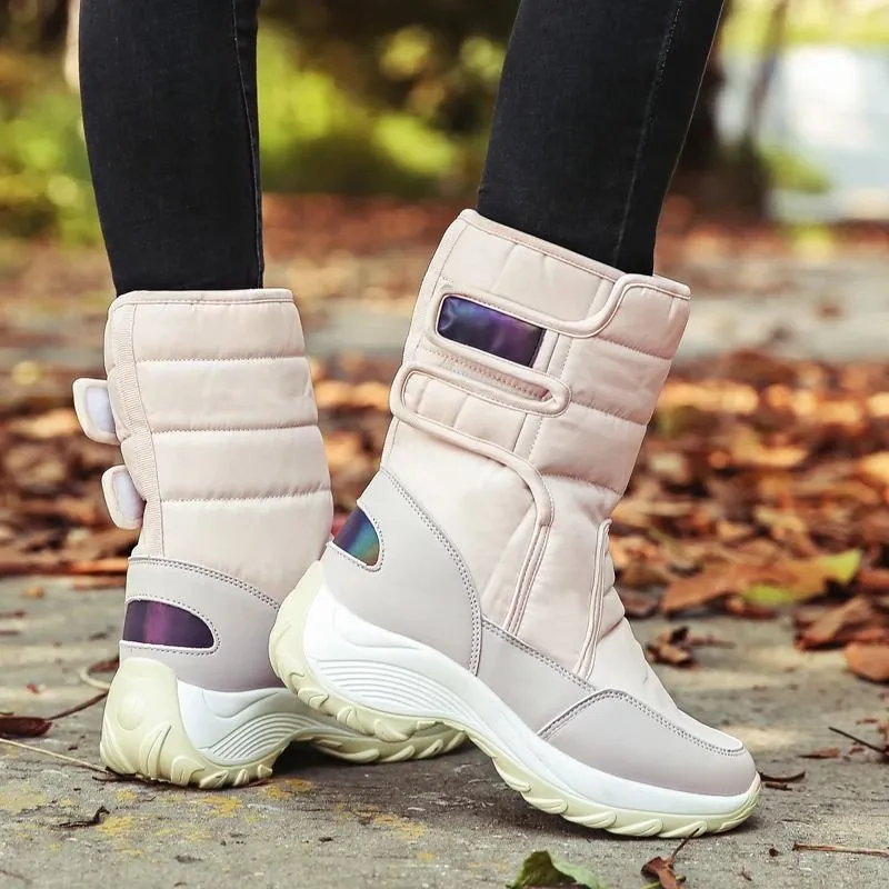 Cuzcare Women Fur Waterproof Orthopedic Snow Boots