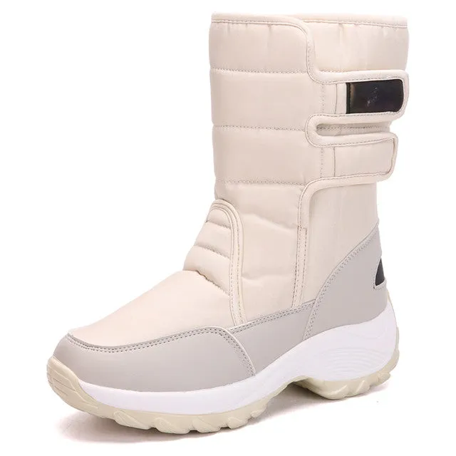 Cuzcare Women Fur Waterproof Orthopedic Snow Boots