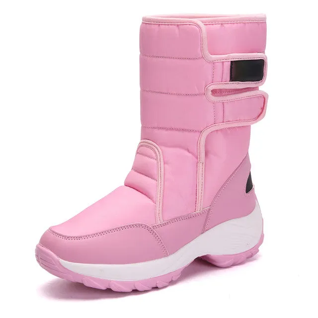 Cuzcare Women Fur Waterproof Orthopedic Snow Boots