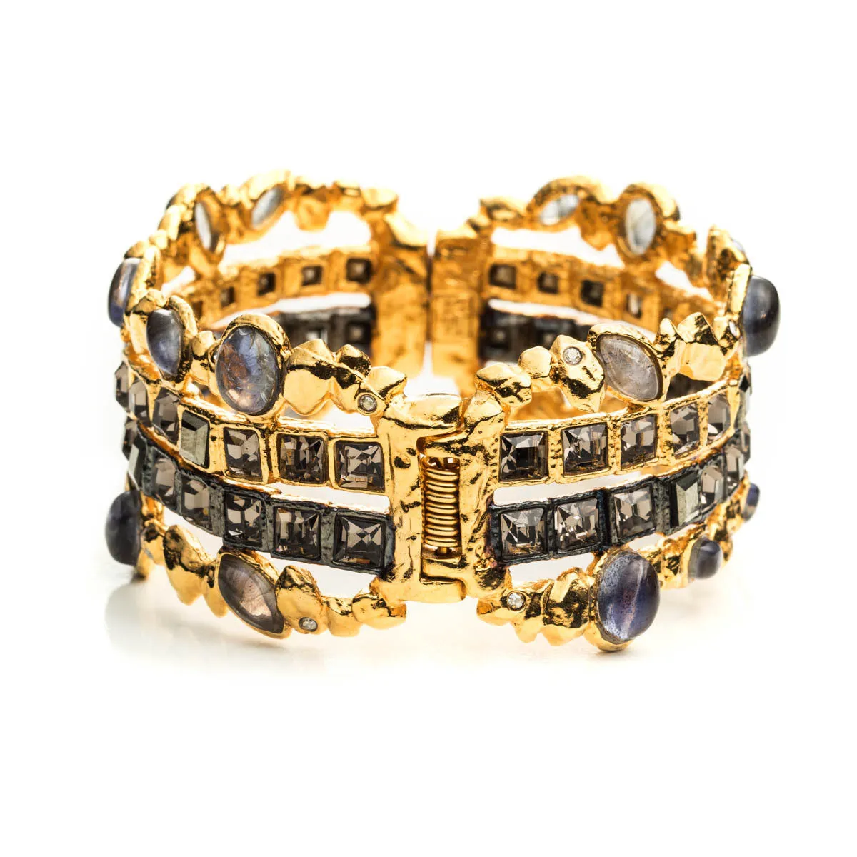 Dark Phoenix Large Stacked Rocky Hinged Bracelet