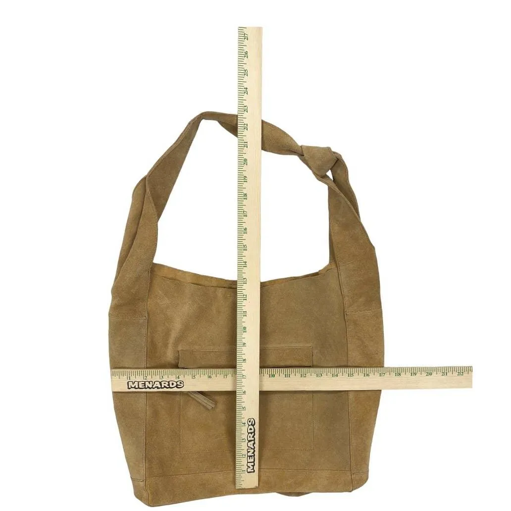 Free People Jessa Faded Tan Suede Carryall Handbag Purse Bag Crossbody New