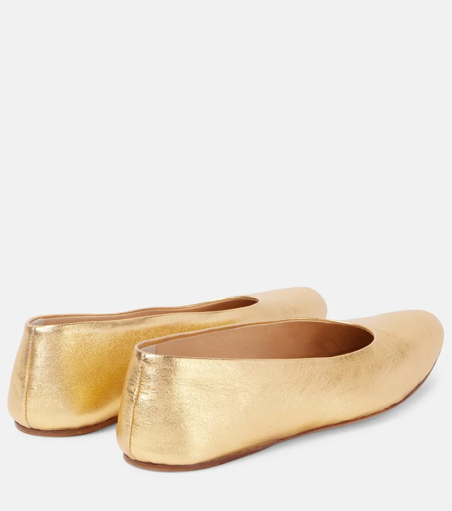 Gabriela Hearst Andre metallic leather ballet flats