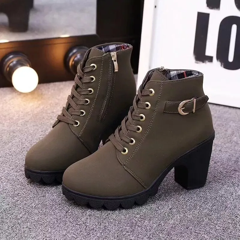 High Heels Ankle Snow Boots (Code: 0267)