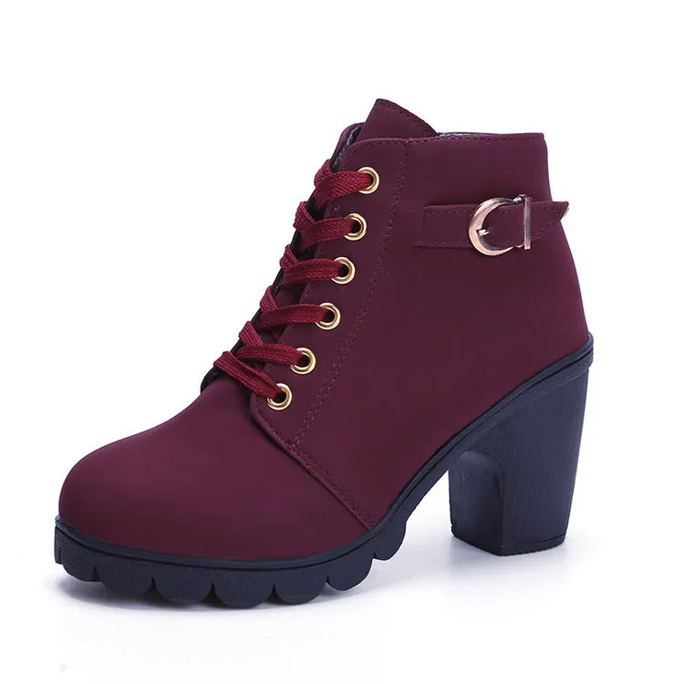 High Heels Ankle Snow Boots (Code: 0267)