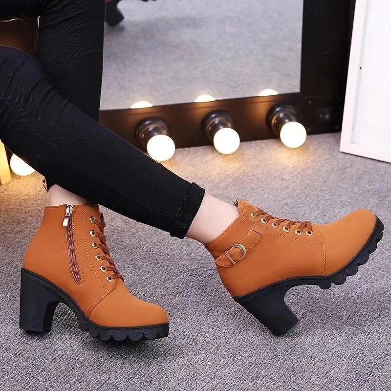 High Heels Ankle Snow Boots (Code: 0267)