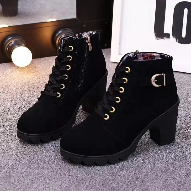 High Heels Ankle Snow Boots (Code: 0267)