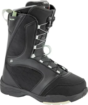 Nitro Flora TLS Womens Snowboard Boots in Black and Mint 2024