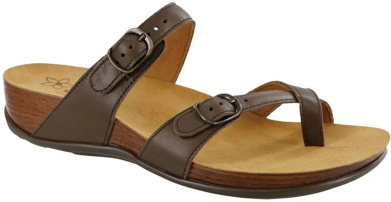 SAS Shelly Toe Loop Slide Sandal - Coffee