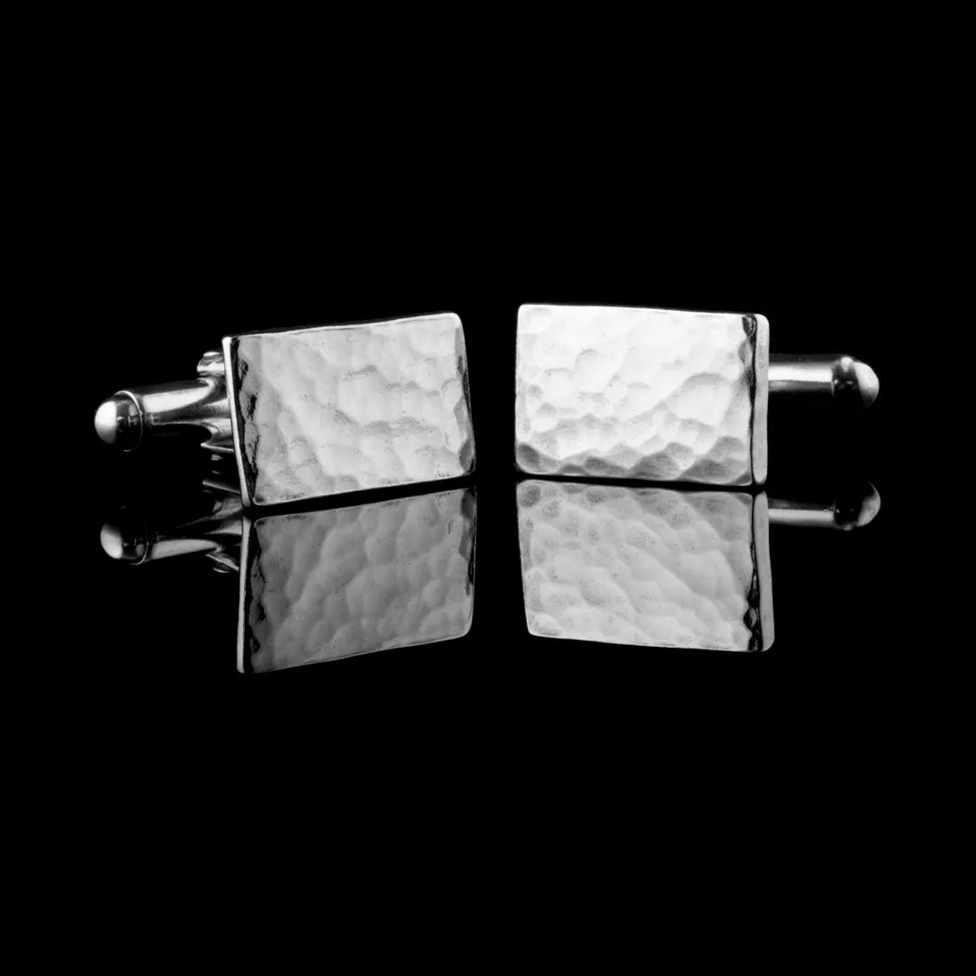 Textured Silver Cufflinks
